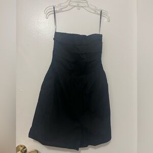 Forever 21 Black Strapless Ruffle Bodice romper